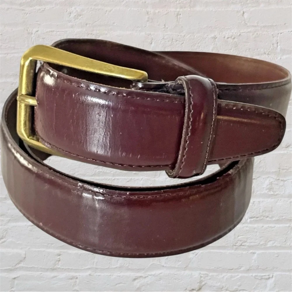 Coach 3931 Leather Belt Size 36 Cowhide Solid Brass